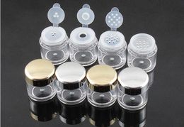 5g loose powder jar with 1/3/12holes 5g, 5ml nail powder bottle with sifter, colver nail glitter powder container SN310