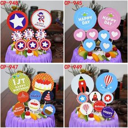 Nuova Bandiera Per Torta Di Compleanno Da Forno Decorazioni Per Torta Per Festa Di Compleanno Per Bambini Captain America Hot Air Balloon Ornament