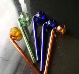 Color long curved pot glass hookah accessories , Wholesale Glass Bongs, Oil Burner Glass Water Pipes, Smoke Pipe Accessories
