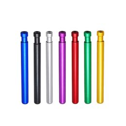 New Colourful Aluminium Alloy Mini Smoking Pipe Portable Spring Innovative Design High Quality More Colours Hot Cake DHL Free