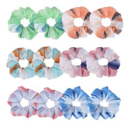 Ladies fashion Hair Scrunchies Dazzling Rainbow Shiny Metallic Large Hair Scrunchie Mermaid Elastics Ponytail Holder Hair Ties for