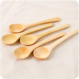 Small Wood Spoons Eco Friendly Natural Wooden Spoon Mini Honey Coffee Spoon Wooden Small Spoons for Kids