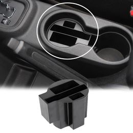 Black ABS Cup Holder Storage Box Decoration Cover Fit for Jeep Wrangler JK Auto Interior Accessories