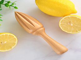 Manual beech lemon juicer unpainted solid wood lemon cone kitchen baking supplies
