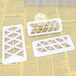 Geometric Shape Cake Decorating Tool Fondant Cake Decor Mold Triangl Geometric Plastic Cookies Cutter Mould