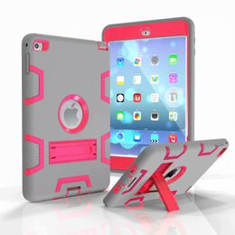 A Type Heavy Duty Shockproof Kickstand Hybrid Robot Case Cover for iPad MINI 1 2 3 4 5 50PCS/LOT