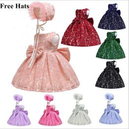 Kid Clothes Baby Princess Gown Dresses Bowknot Lace Dress Summer Formal Party Dresses Casual Slim Dress Dance Tunic Photography Costum A4662