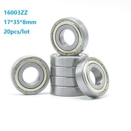 20pcs/lot Free shipping 16003ZZ 16003Z 16003 Z ZZ shielded 17x35x8mm Deep Groove Ball bearing 17*35*8mm