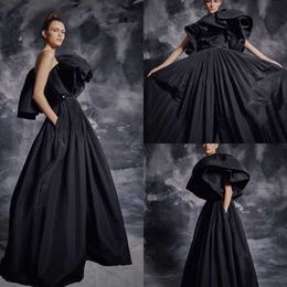 2020 Modest Krikor Jabotian One Shoulder Sleeveless A Line Evening Dresses Ruffles Sash Formal Dresses Sweep Train Party Gown