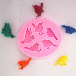 High quality Silicone Cake Mould New Design 1PC 3D 5 Birds Cute Bird Chocolate Soap Mould Baking Cake Decoration Tool DIY Cake Moulds