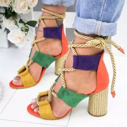 Women's Sandals New European And American Fish Mouth Thick Heel High Heels Plus Size In stock