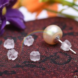 Women Fashion Jewellery Earring Safety Backs Fish Hook Earrings Clear Rubber Petal Style Earring Backs For Women Earrings Free Shipping