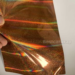 Neo Chrome holographic Vinyl Wrap For car wrap with Air bubble Free Rainbow Chrome Car covering graphic film 1.52x20m/Roll