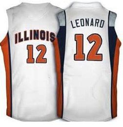 Kawhi Leonard #12 illinois retro jersey College Basketball Jerseys Mens Stitched Custom Any Number Name