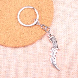 New Keychain 50*12mm dagger Pendants DIY Men Car Key Chain Ring Holder Keyring Souvenir Jewelry Gift