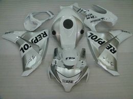 Injection Mould Fairing KIT for HONDA CBR1000RR 08 09 CBR 1000RR 2008 2009 CBR 1000 RR White silver Fairings set