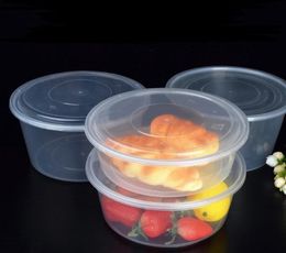 2000ml/2500ml/3000ml/3500ml Disposable Lunch Box Food Containers Bento Plastic Bowl Lid Microwaveable Take Out Container SN3353