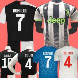 New Ronaldo Juventus Soccer Jersey 2020 Juve Kids Home Away De Ligt Dybala Higuain Buffon Camisetas Futbol Camisas Maillot Football Shirt