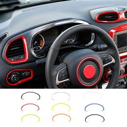 Car Dashboard Box Cover Trim ABS Instrument Panel Decoration Cover Fit For Jeep Renegade 2016-2019 Car Interior Accessories