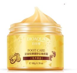 2019 BIOAQUA Shea Butter exfoliating foot massage cream Foot peeling renewal mask baby foot skin smooth feet care cream