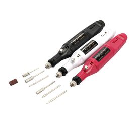 -Mini moedor elétrico caneta broca ferramenta prego gel polonês removendo máquina de manicure moer kit rotativo para fresamento de corte de aparagem