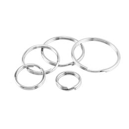 Stainless steel base keychain diameter 10mm/12mm/15mm/18mm stainless split ring 20mm wholesale 10pcs