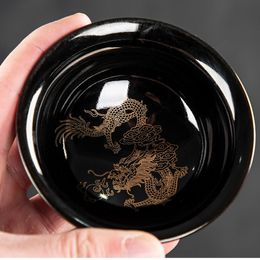 Handmade Kiln Dragon and Phoenix Tea Cup Kungfu Teacup Pu'er Master Cup Drinkware Accessories
