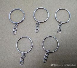 Acessórios para presentes criativos da cadeia -chave DIY com anel níquel de níquel de cadeia