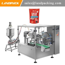 Salad Dressing Rotary Packaging Machine Sauce Premade Pouch Fill And Seal Machine