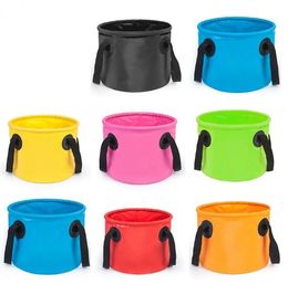 7Colors Fishing Bucket 13L Waterproof Storage Portable Folding Outdoor Bucket For Camping Fishing Hiking Durable Container Buckets