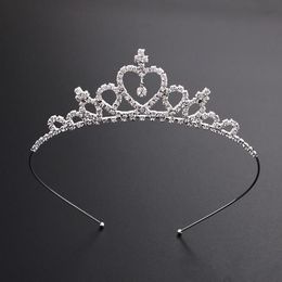 Hot Sale Beautiful Shiny Crystal Bridal Tiara Party Pageant Silver Plated Crown Hairband Cheap Wedding Accessories 2019 New Design