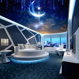 3d Photo Wallpaper For Living Room Ceiling Decoration 3d Fantasy Starry Sky Living Room Zenith Ceiling Mural