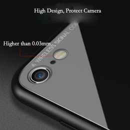 Glass Painted Mobile Shell Tempered Glass Mirror Cell Phone Case For iPhone X 8 7 iPhone 6 6Plus shockproof Cover