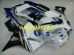 Motorcycle Fairing kit for HONDA CBR600RR CBR 600RR 2003 2004 CBR 600F5 CBR600 03 04 White blue Fairings set+gifts HM01