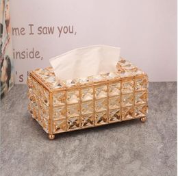 Home Storage Decorations Diamond Papers Towel Boxes Modern Organization Metal Crafts Tablecloth Paper Drawing Box