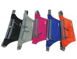 DHL 50pcs Unisex Belt Waist Bags Multi Function Waterproof Nylon Outdoor Sport Phone Bags Passport Bags
