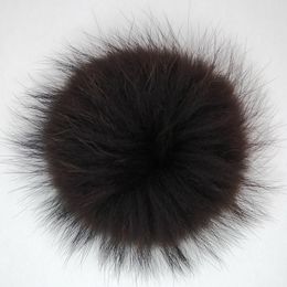 13cm 15cm round shape raccoon fur pom keychain pompom ball keyring Customised Colours for decoration fast delivery