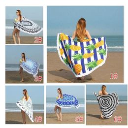 Hot 16 Colour Europe and the United States romantic Su Sha sand towel round ultra - fine Fibre active printing beach towel U002