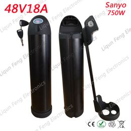 48V Electronic Scooter Battery 48V 18AH for Sanyo cells Bottle Lithium Battery with fit BBS02 750W bafang Motor Free Customs Tax.