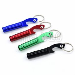 Portable key ring aluminum alloy whistle emergency survival tool camping training whistle key ring whistle four styles T3I5665