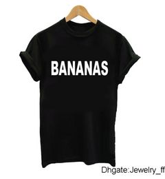 best cotton t shirts women Australia - Bananas Letters Print Women Tshirt Cotton Casual Funny T Shirts For Lady Top Tee Hipster Black Tumblr Drop Ship Extended T Shirts Best Sell