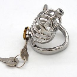 2019 New Lock Design 40/45/50mm Chastity Cage Length Urethral Catheter Stainless Steel Hollow Male Chastity Devices Cockrings for Men G258B