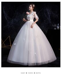 Nouvelle Taille Haute Gros Pansement De Femmes Enceintes Avec La Robe De Mariée De Mariée Grasse En Automne Et En Hiver