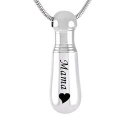 Cremation Ashes Urn Necklace Baseball Bat Exercise Memorial Pendant Stainless Steel Jewellery for Exercise Hobby Gift