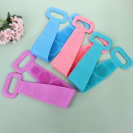 New Home Magic Silicone Bath Towels Rubbing Back Mud Shower Brushes Body Massage Skin Clean WB2136