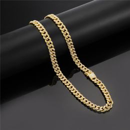 2022 cuban link armband vergoldet Mode Hip Hop Halskette für Männer Frauen Cuban Link 18 Karat Überzogene Halsketten Kette mit Diamant Unisex Armbänder Gold Silber 60-70 cm Ketten