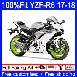 Injection Kit For YAMAHA YZF600 YZF R6 YZF 600 YZF-R6 17 18 Gloss color hot 248HM.36 YZF R 6 YZF-600 YZFR6 2017 2018 Fairing Body + 7Gifts
