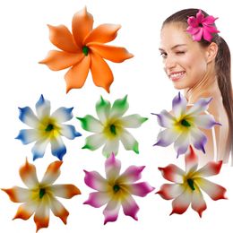 50 New Fashion korean Foam Hawaiian flowers Artificial flowers girls hairpins barrette hair accessories for women
