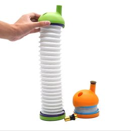 Plastic telescopic folding caterpillar-shaped pipe travel portable pipe