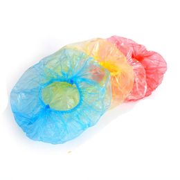 Disposable Shower Caps Hat Clear Spa Hair Salon Hotel One-Off Bathing Elastic Shower Cap Bathroom Waterproof Bath Caps